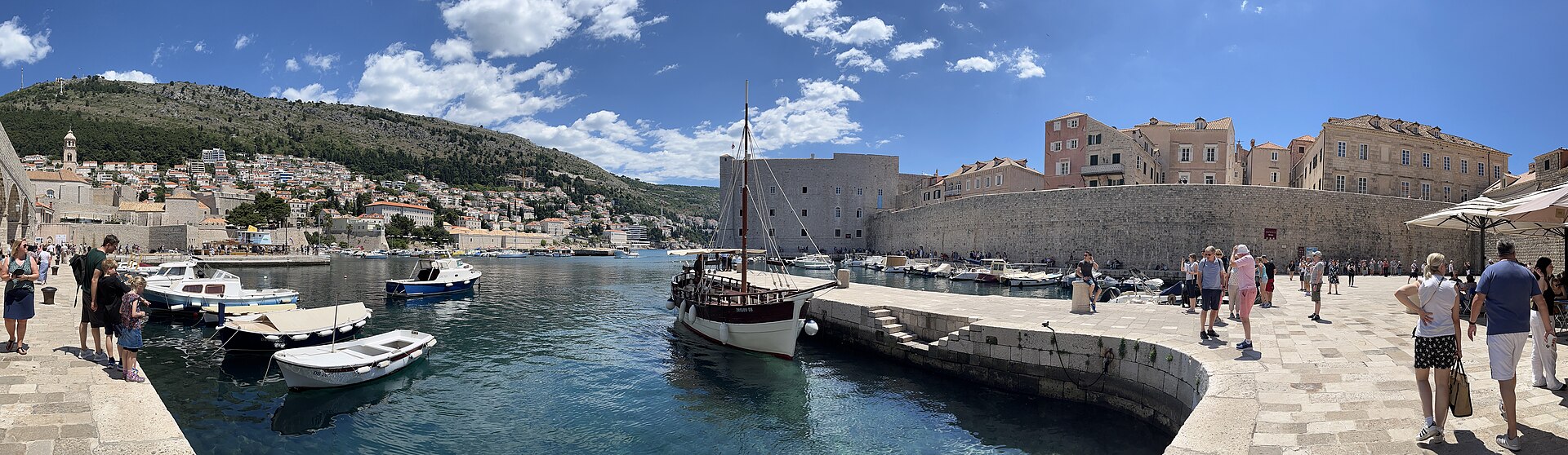 Dubrovnik harbour and Lokrum island