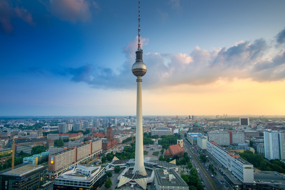 Berlin city skyline with TV Tower